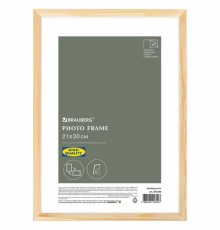 Рамка 21х30 см небьющаяся, аналог IKEA, багет 12 мм дерево, BRAUBERG 