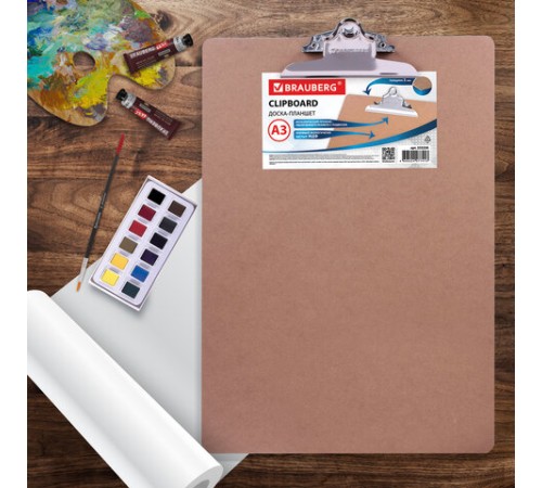 Доска-планшет БОЛЬШОГО ФОРМАТА (320х460 мм), А3, BRAUBERG 