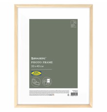 Рамка 30х40 см небьющаяся, аналог IKEA, багет 12 мм, дерево, BRAUBERG 