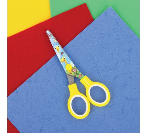 Ножницы 130 мм с цветной печатью 