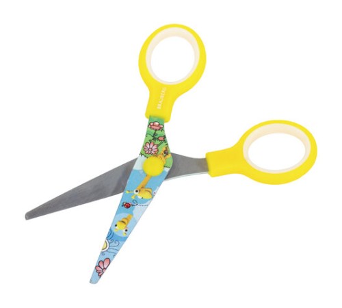 Ножницы 130 мм с цветной печатью 