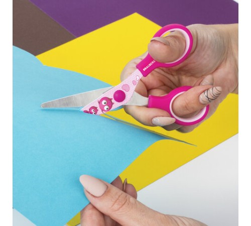 Ножницы 130 мм с цветной печатью 