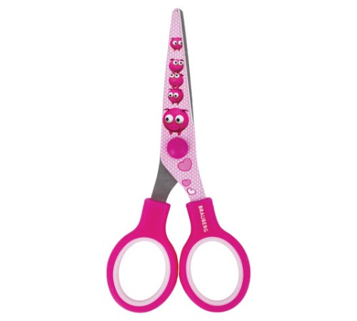 Ножницы 130 мм с цветной печатью 