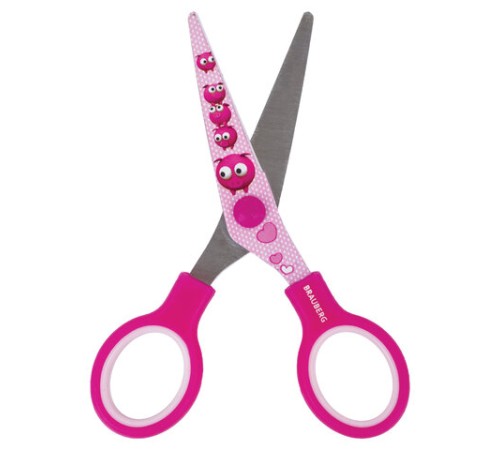 Ножницы 130 мм с цветной печатью 