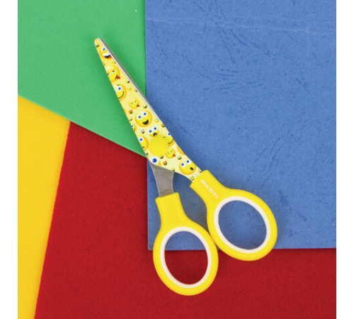 Ножницы 130 мм с цветной печатью 