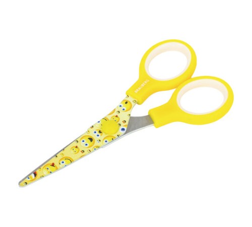 Ножницы 130 мм с цветной печатью 