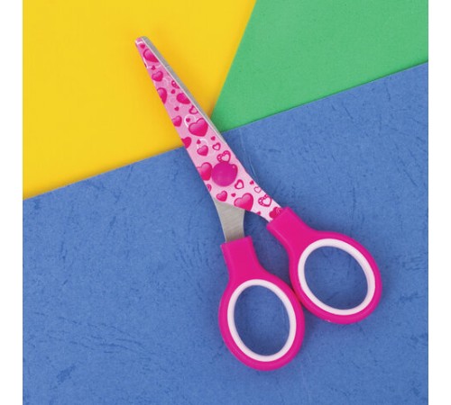 Ножницы 130 мм с цветной печатью 