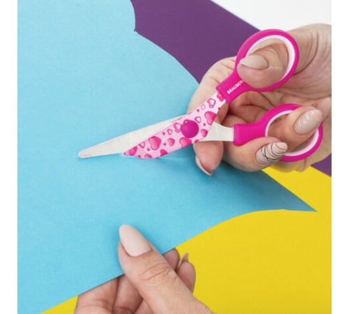 Ножницы 130 мм с цветной печатью 