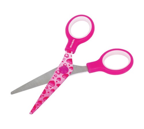 Ножницы 130 мм с цветной печатью 