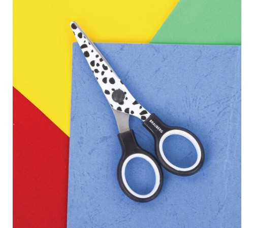 Ножницы 130 мм с цветной печатью 