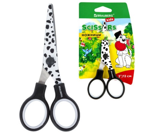 Ножницы 130 мм с цветной печатью 