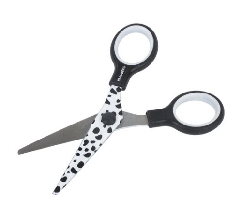 Ножницы 130 мм с цветной печатью 