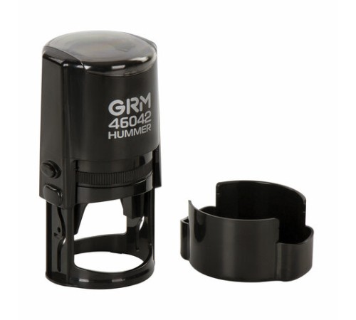 Оснастка для печатей, оттиск D=42 мм, синий, GRM 46042 Hummer, корпус черный, крышка, подушка, 121500200
