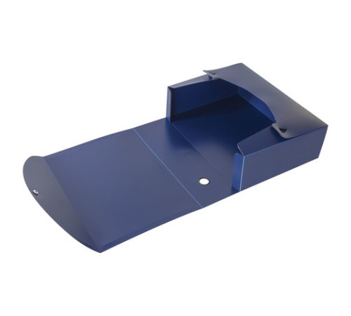 Короб архивный (330х245 мм), 100 мм, пластик, разборный, до 900 листов, синий, 0,9 мм, BRAUBERG 