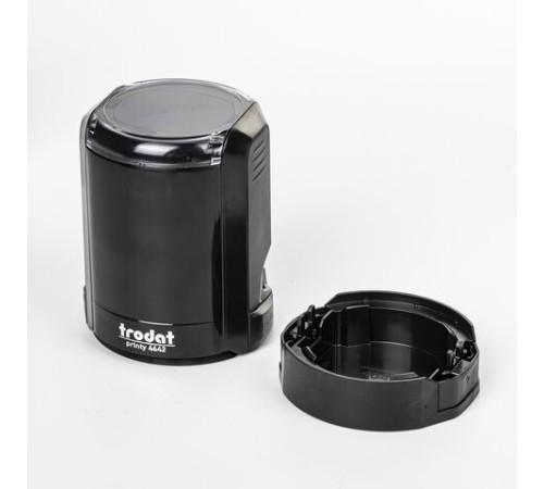 Оснастка для печатей оттиск D=42 мм синий, TRODAT 4642 PRINTY 4.0, корпус черный, крышка, подушка