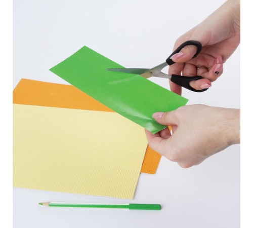 Ножницы STAFF Basic 140 мм, чёрные, ПВХ чехол с европодвесом, 235458