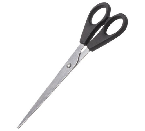 Ножницы STAFF Basic 165 мм, чёрные, ПВХ чехол с европодвесом, 235459