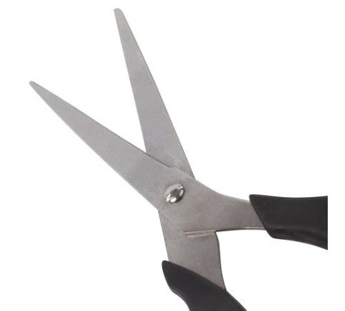 Ножницы STAFF Basic 210 мм, чёрные, ПВХ чехол с европодвесом, 235460