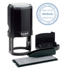 Печать самонаборная 1 круг, оттиск D=42 синий, TRODAT 4642 R1, крышка, КАССА В КОМПЛЕКТЕ, европодвес, 66621