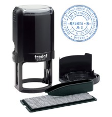 Печать самонаборная 1,5 круга, оттиск D=42 синий, TRODAT 4642 R1,5, крышка, КАССА В КОМПЛЕКТЕ, европодвес, 167183