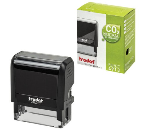 Оснастка для штампа, размер оттиска 58х22 мм, синий, TRODAT 4913 P4, подушка в комплекте, 52887