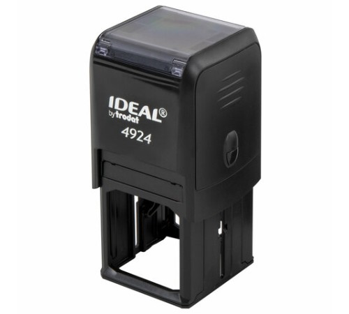 Оснастка для печатей, оттиск D=40 мм и штампов 40х40 мм, синий, TRODAT IDEAL 4924, корпус черный, крышка, подушка, 52899