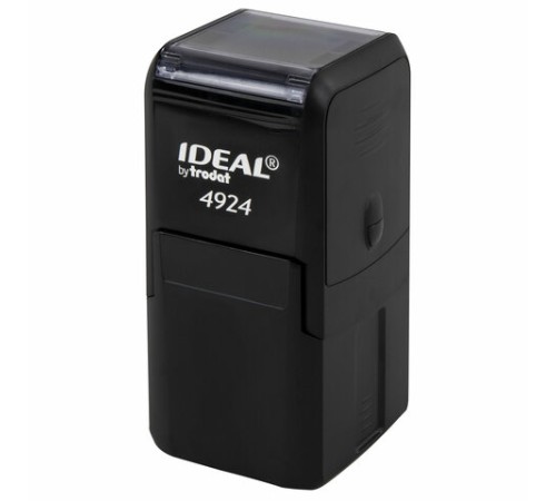 Оснастка для печатей, оттиск D=40 мм и штампов 40х40 мм, синий, TRODAT IDEAL 4924, корпус черный, крышка, подушка, 52899