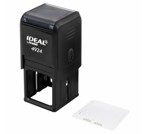 Оснастка для печатей, оттиск D=40 мм и штампов 40х40 мм, синий, TRODAT IDEAL 4924, корпус черный, крышка, подушка, 52899