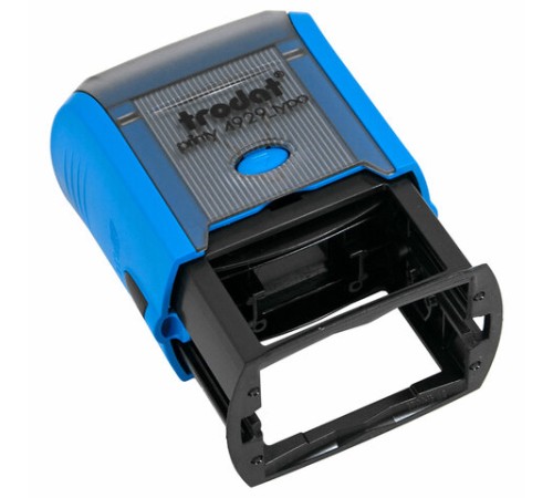 Штамп самонаборный 6-строчный, оттиск 50х30 мм, синий без рамки, TRODAT 4929/DB, КАССЫ В КОМПЛЕКТЕ, 53408