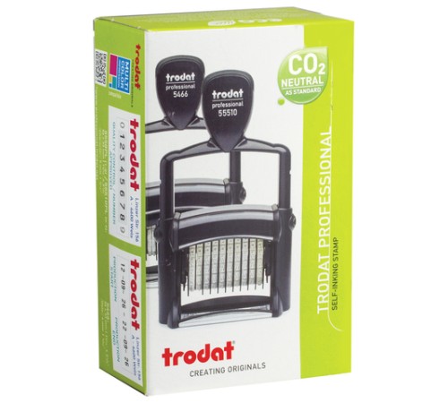 Нумератор металлический 10-разрядный, оттиск 47х5 мм, синий, TRODAT 55510, 75878