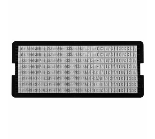 Касса русских букв и цифр универсальная, для самонаборных печатей и штампов TRODAT, 360 символов, шрифт 3,1 и 2,2 мм, 86617