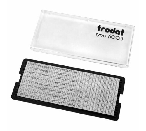 Касса русских букв и цифр универсальная, для самонаборных печатей и штампов TRODAT, 360 символов, шрифт 3,1 и 2,2 мм, 86617