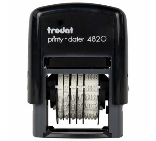 Датер-мини месяц цифрами, оттиск 22х4 мм, синий, TRODAT 4820 BANK, корпус черный, 82498