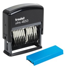 Нумератор 13-разрядный, оттиск 42х3,8 мм, синий, TRODAT 48313, корпус черный, 53198