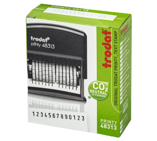 Нумератор 13-разрядный, оттиск 42х3,8 мм, синий, TRODAT 48313, корпус черный, 53198