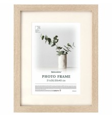 Рамка 30х40 см с паспарту 21х30 см, небьющаяся, багет 26 мм, МДФ, BRAUBERG 