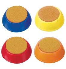 Губка для кассира, диаметр 57 мм, круглая, ассорти, УП02