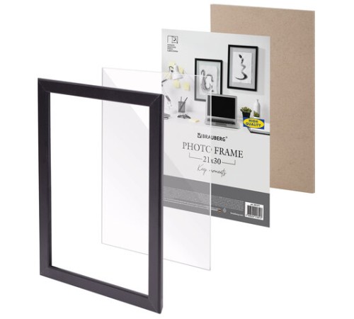 Рамка 21х30 см небьющаяся, аналог IKEA, багет 21 мм, МДФ, BRAUBERG "Idea", черная, 391371 Рамка 21х30 см небьющаяся, аналог IKEA, багет 21 мм, МДФ, BRAUBERG "Idea", черная, 391371