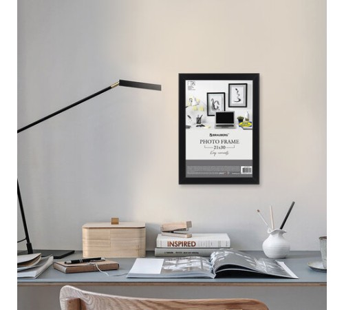 Рамка 21х30 см небьющаяся, аналог IKEA, багет 21 мм, МДФ, BRAUBERG "Idea", черная, 391371 Рамка 21х30 см небьющаяся, аналог IKEA, багет 21 мм, МДФ, BRAUBERG "Idea", черная, 391371