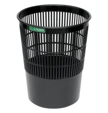 Корзина для бумаг, 14 л, сетчатая, черная, КР51