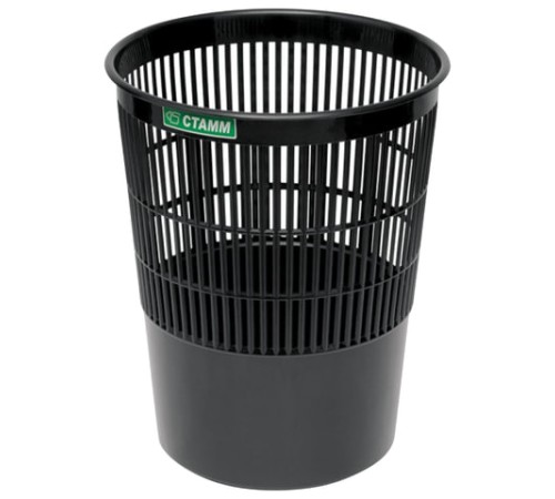 Корзина для бумаг, 14 л, сетчатая, черная, КР51