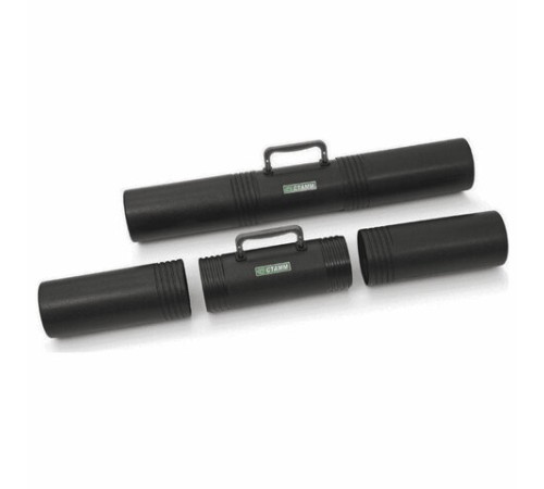 Тубус для чертежей 3-х секционный, диаметр 10 см, длина 65 см, А1, черный, с ручкой, ПТ41