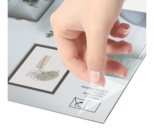 Рамка 30х40 см небьющаяся, аналог IKEA, багет 21 мм, МДФ, BRAUBERG "Idea", черная, 391373