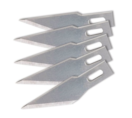 Лезвия для макетных ножей (скальпелей) 8 мм BRAUBERG, КОМПЛЕКТ 5 шт., блистер, 236636