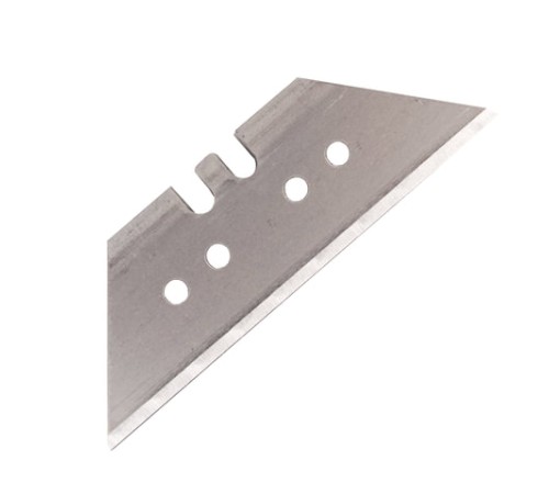 Лезвия для универсальных мощных ножей, 18 мм, BRAUBERG, КОМПЛЕКТ 5 ШТ., форма-трапеция, в пластиковом пенале, 236637