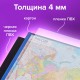 Коврик-подкладка настольный для письма (590х380 мм), с картой России, BRAUBERG, 236776