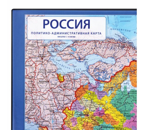 Коврик-подкладка настольный для письма (590х380 мм), с картой России, BRAUBERG, 236776