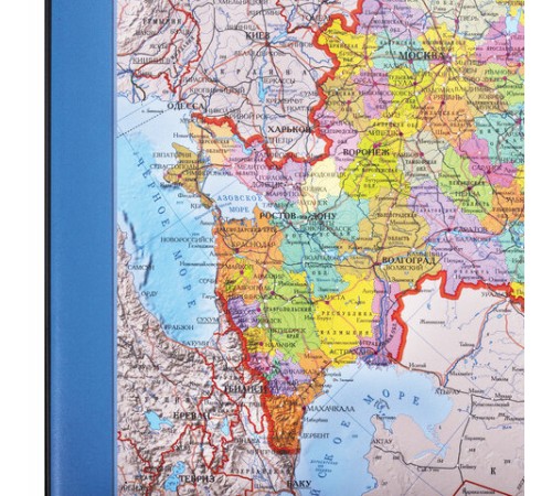 Коврик-подкладка настольный для письма (590х380 мм), с картой России, BRAUBERG, 236776