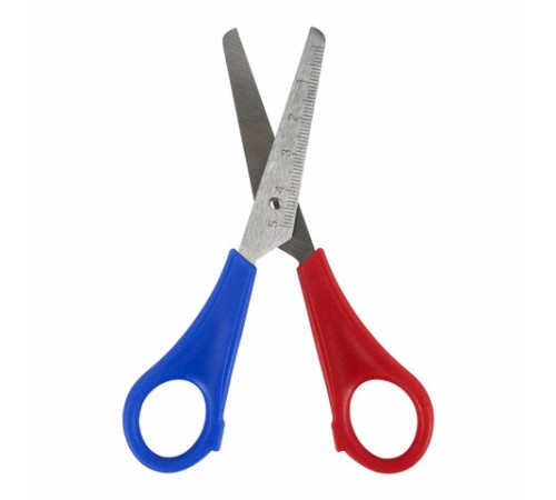 Ножницы ПИФАГОР, 130 мм, для левши, с линейкой, в картонной упаковке с европодвесом, 236784