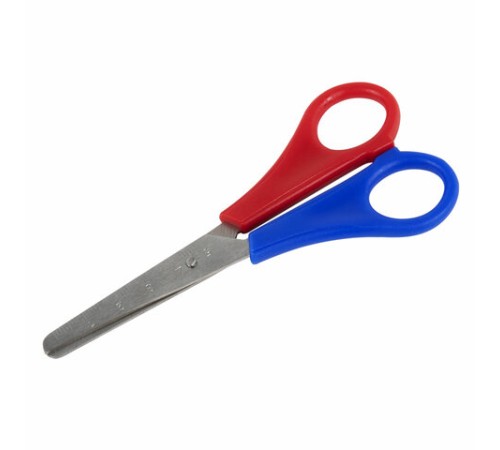 Ножницы ПИФАГОР, 130 мм, для левши, с линейкой, в картонной упаковке с европодвесом, 236784